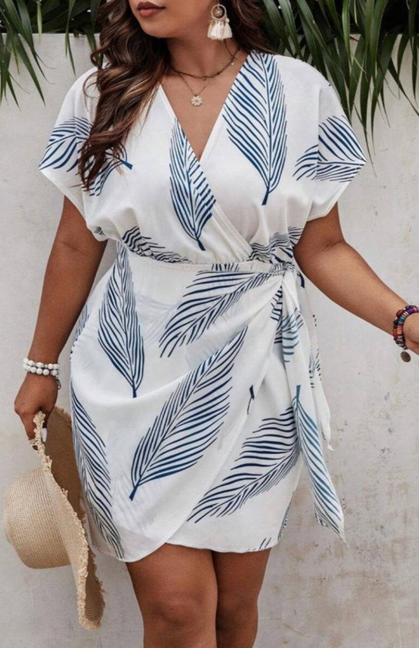 Angel Feather Wrap Dress